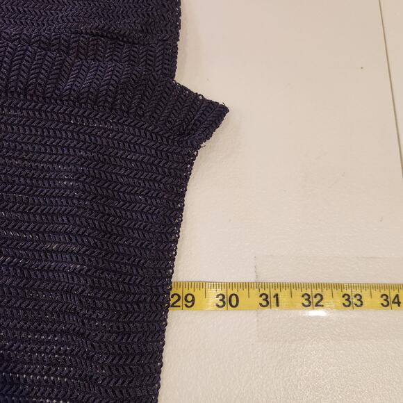 Joie De Vivre Womens Black Chevron Knit Open Cardigan Size XL Whimsygoth Layers - Picture 7 of 8